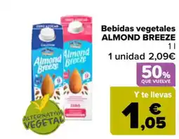 Carrefour ALMOND BREEZE Bebidas vegetales oferta