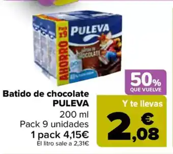 Carrefour PULEVA Batido de chocolate oferta