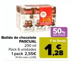 Carrefour PASCUAL Batido de chocolate oferta