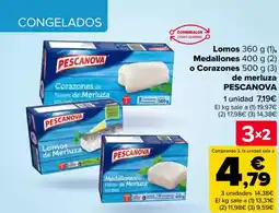 Carrefour PESCANOVA Lomos Medallones o Corazones oferta