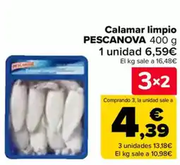 Carrefour PESCANOVA Calamar limpio oferta