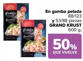 Carrefour GRAND KRUST En gamba pelada 88/123 y 53/88 piezas oferta