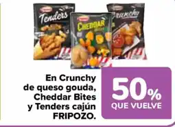 Carrefour FRIPOZO En Crunchy de queso gouda, Cheddar Bites y Tenders cajún oferta