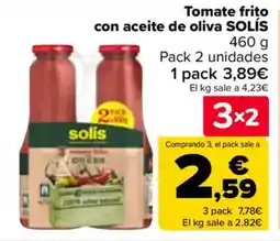 Carrefour SOLÍS Tomate frito con aceite de oliva oferta