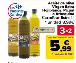 Carrefour Aceite de oliva Virgen Extra Hojiblanca, Picual o Arbequina Carrefour Extra oferta