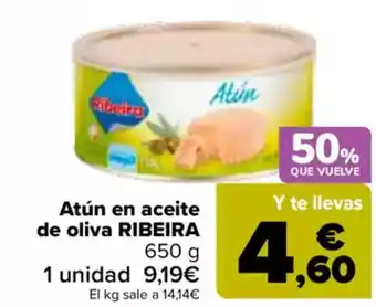 Carrefour RIBEIRA Atún en aceite de oliva oferta