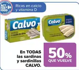 Carrefour CALVO En todas las sardinas y sardinillas oferta