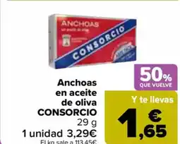 Carrefour CONSORCIO Anchoas en aceite de oliva oferta