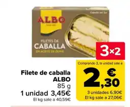 Carrefour ALBO Filete de caballa oferta