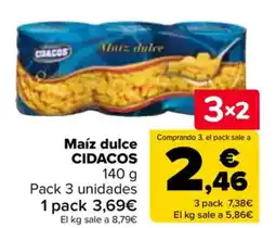 Carrefour CIDACOS Maíz dulce oferta