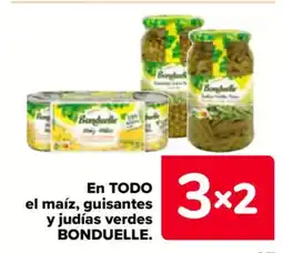 Carrefour BONDUELLE En todo el maíz, guisantes y judías verdes oferta