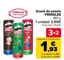 Carrefour PRINGLES Snack de patata oferta