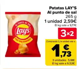 Carrefour LAY'S Patatas Al punto de sal oferta