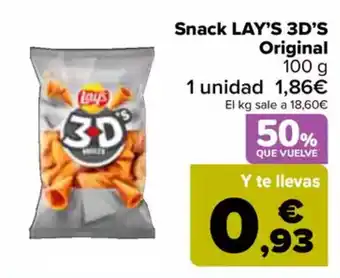 Carrefour LAY'S 3D'S Snack Original oferta