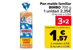 Carrefour BIMBO Pan molde familiar oferta