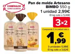 Carrefour BIMBO Pan de molde Artesano oferta