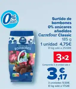 Carrefour Surtido de bombones 0% azúcares añadidos Carrefour Classic oferta