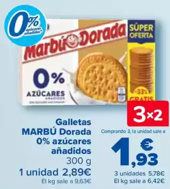 Carrefour MARBÚ Galletas Dorada 0% azúcares añadidos oferta