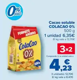 Carrefour COLACAO 0% Cacao soluble oferta