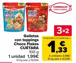 Carrefour CUÉTARA Galletas con toppings Choco Flakes oferta