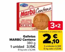 Carrefour MARBÚ Galletas Centeno oferta