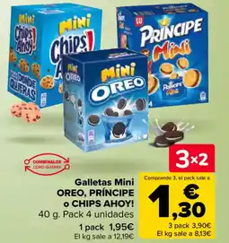 Carrefour OREO, PRÍNCIPE • CHIPS AHOY! Galletas Mini oferta