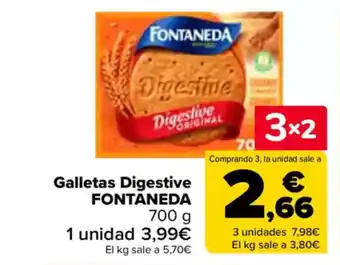 Carrefour FONTANEDA Galletas Digestive oferta