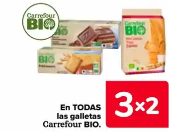 Carrefour En todas las galletas carrefour bio. oferta