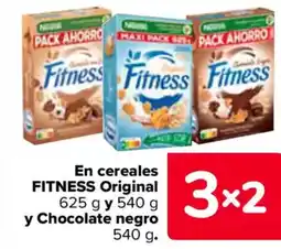 Carrefour FITNESS En cereales Original y Chocolate negro oferta