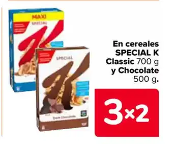 Carrefour SPECIAL K  En cereales Classic y Chocolate oferta