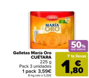 Carrefour CUÉTARA Galletas María Oro oferta