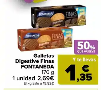 Carrefour FONTANEDA Galletas Digestive Finas oferta