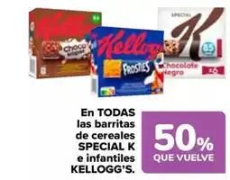 Carrefour KELLOGG'S En todas las barritas de cereales special k e infantiles oferta