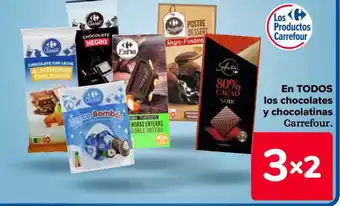 Carrefour En todos los chocolates y chocolatinas carrefour. oferta