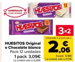 Carrefour HUESITOS Original o Chocolate blanco oferta