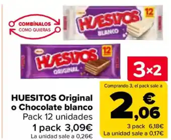 Carrefour HUESITOS Original o Chocolate blanco oferta