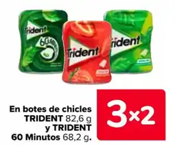 Carrefour TRIDENT En botes de chicles 60 Minutos oferta