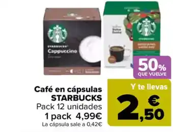 Carrefour STARBUCKS Café en cápsulas oferta