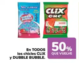 Carrefour En todos los chicles clix y dubble bubble. oferta