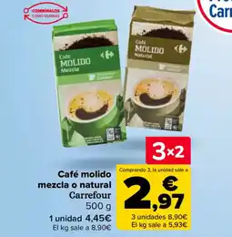 Carrefour Café molido mezcla o natural Carrefour oferta