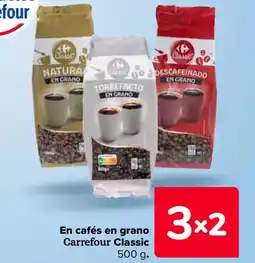 Carrefour En cafés en grano Carrefour Classic oferta