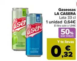 Carrefour LA CASERA Gaseosas oferta