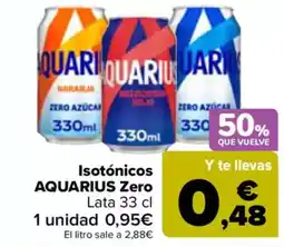 Carrefour AQUARIUS Isotónicos  Zero oferta