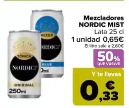 Carrefour NORDIC MIST Mezcladores oferta