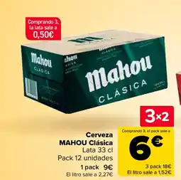 Carrefour MAHOU Cerveza Clásica oferta