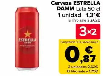 Carrefour ESTRELLA DAMM Cerveza oferta