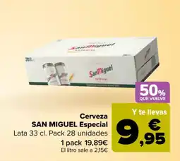 Carrefour SAN MIGUEL Cerveza Especial oferta