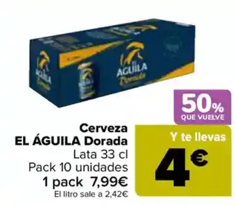 Carrefour EL ÁGUILA Cerveza Dorada oferta