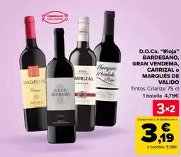 Carrefour Marquis valido arrizal ripja crianza d.o.ca. "rioja" bardesano, gran vendema, oferta