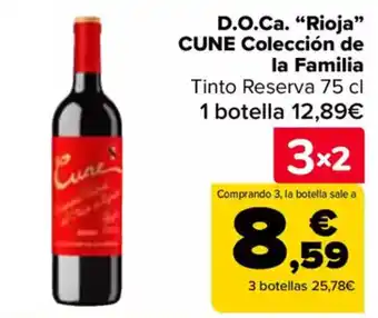 Carrefour CUNE D.O.Ca. "Rioja" Colección de la Familia oferta